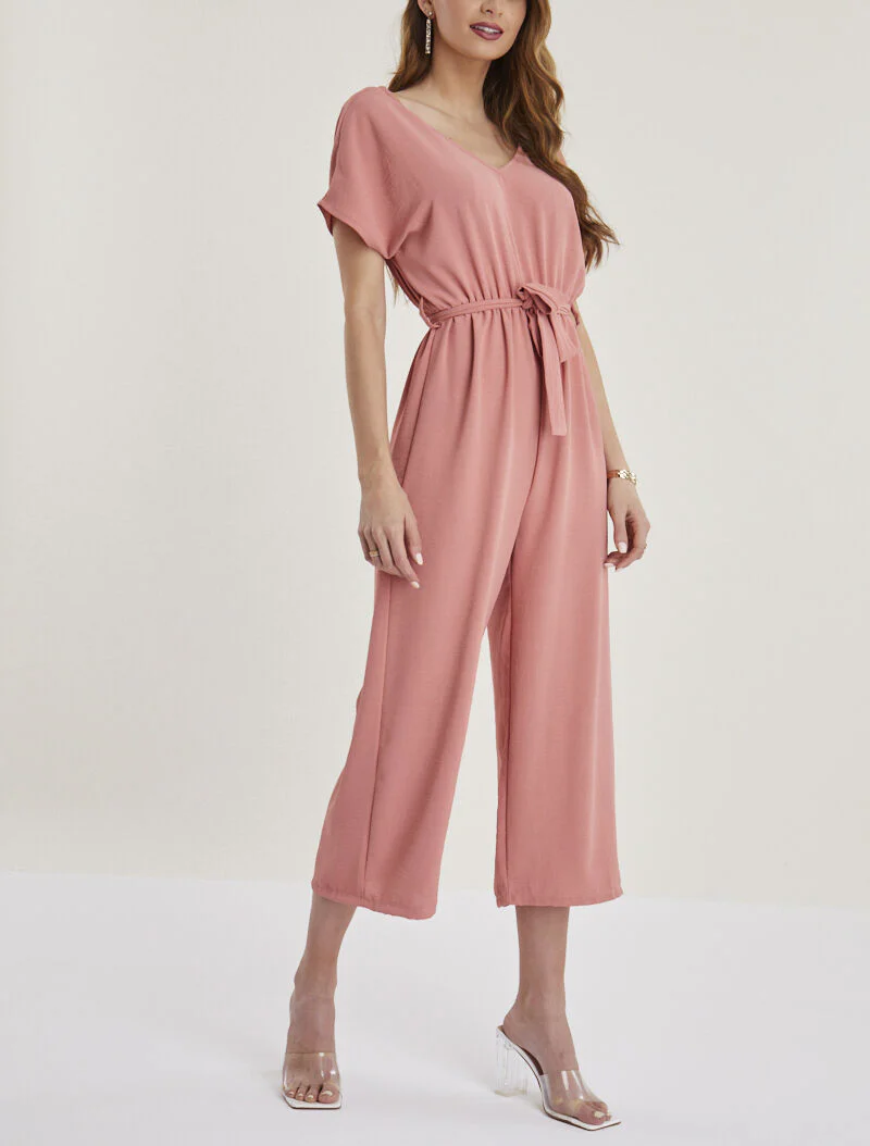 Combinatie stijl culotte rok - donkerroze
