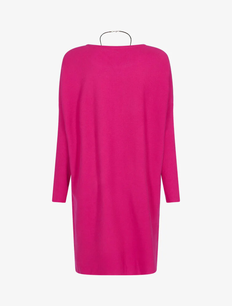 Losse jurk met lange ketting - fuchsia - Image 2