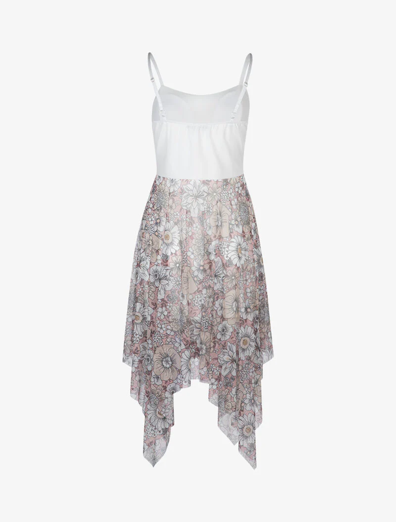 Jurk met asymmetrische randen - roze - Image 2
