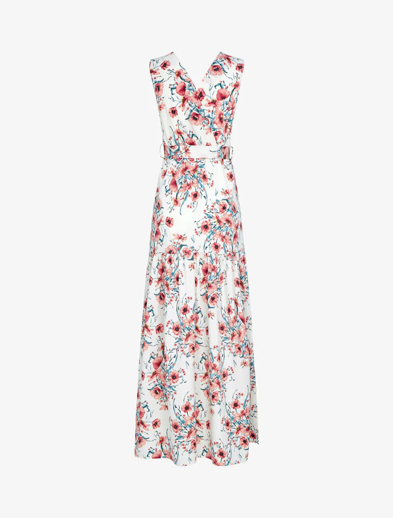 Jurk met bloemenprint - ecru - Image 2