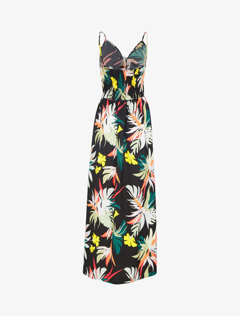 Zomerjurk met bloemenprint - zwart - Image 2