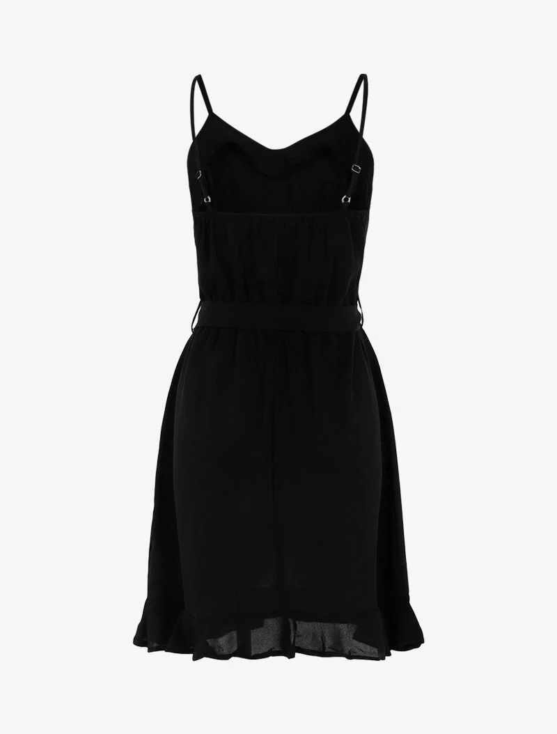Jurk met decoratieve knopen - zwart - Image 2
