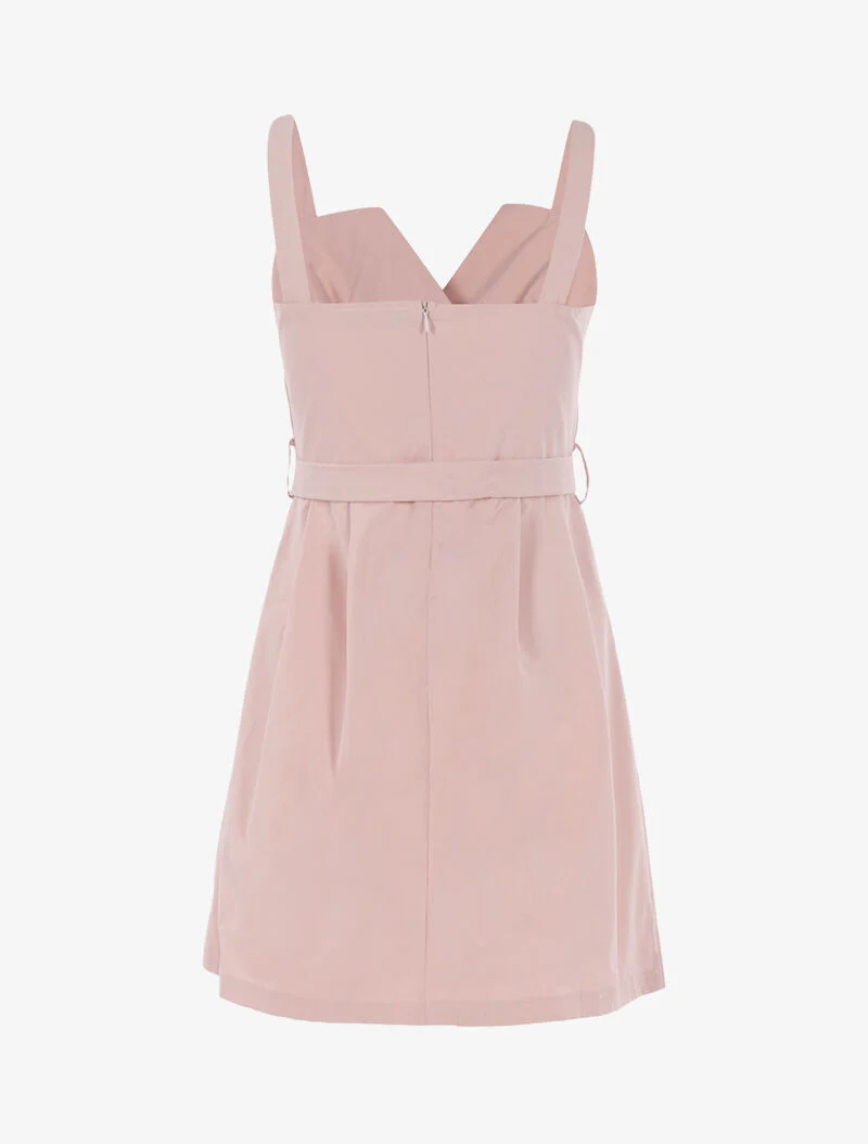 Jurk met decoratieve knopen - roze - Image 2