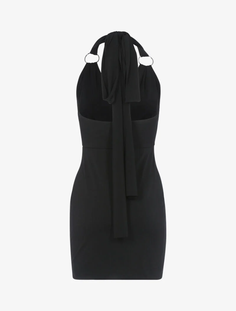 Jurk met extra lange bandjes - zwart - Image 2