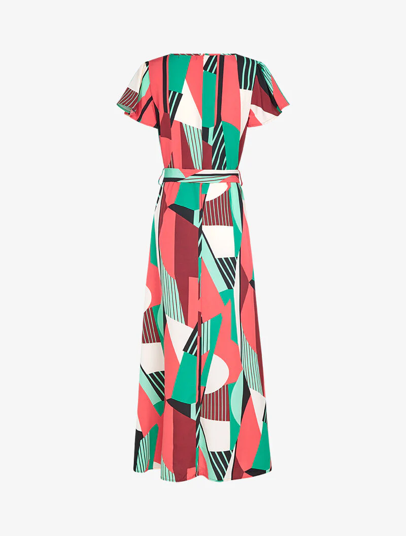 Jurk met grafische prints - rood - Image 2