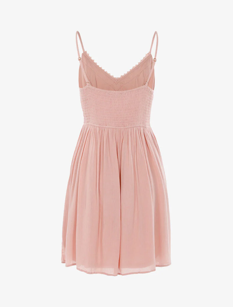 Jurk met haakdetails - roze - Image 2