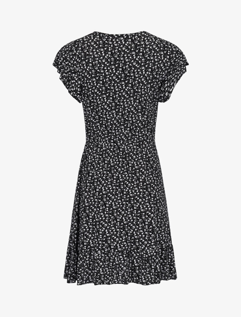 Jurk met kleine bloemenprint - zwart - Image 2