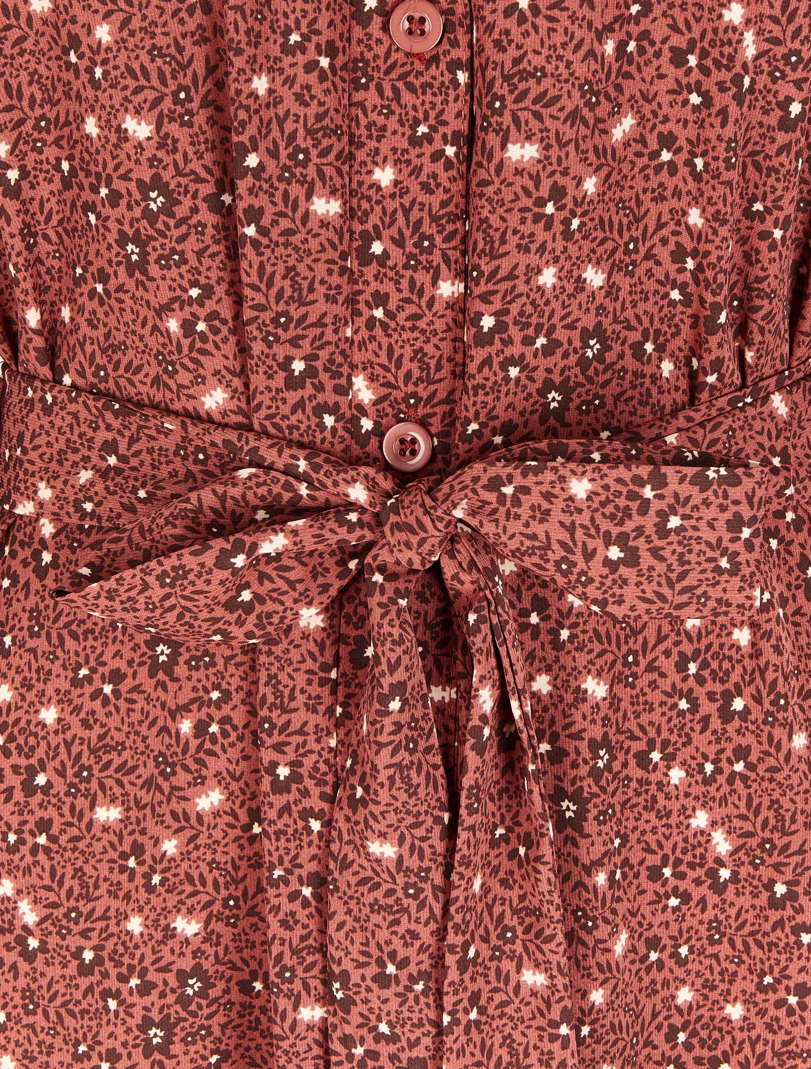 Jurk met kleine wilde bloemenprint - Oudroze - Image 3