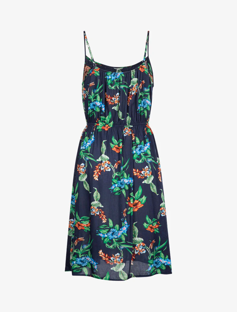 Jurk met lentepatroon - marine - Image 3