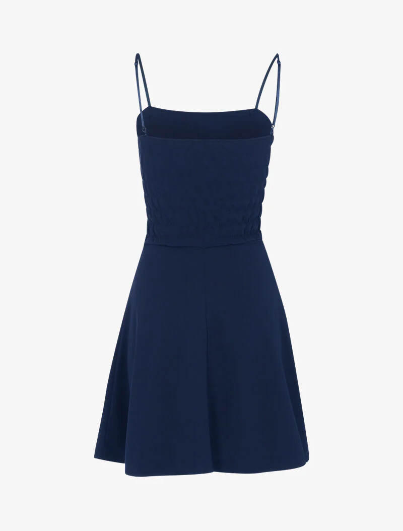 Jurk met schaatserrok en maritieme details - Donkerblauw - Image 2