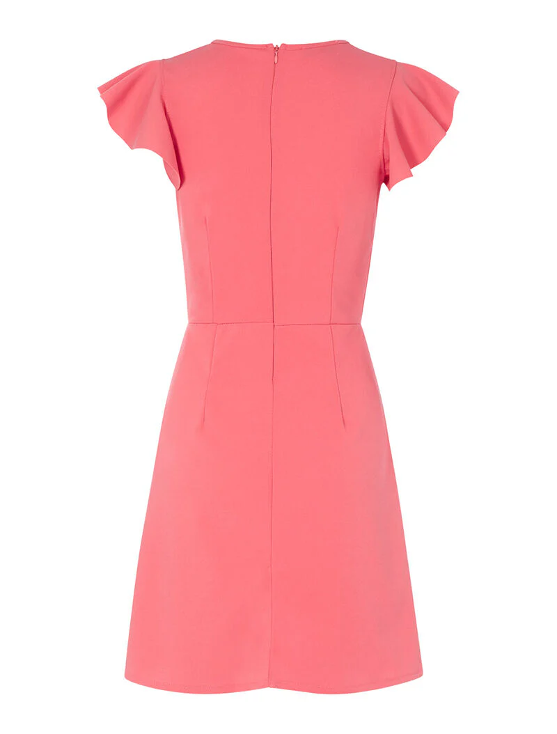 Jurk met ruches mouwtjes - roze - Image 2