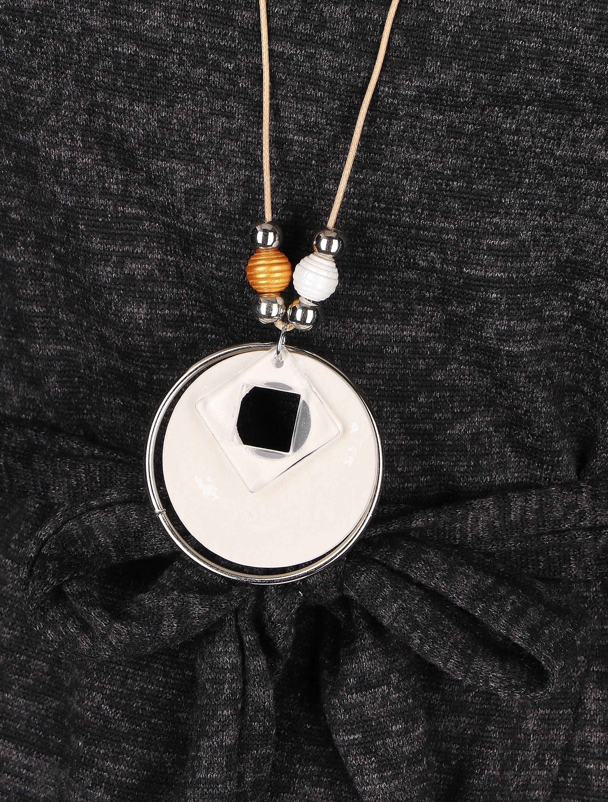 Wikkelstijl trui jurk - Zwart - Image 3