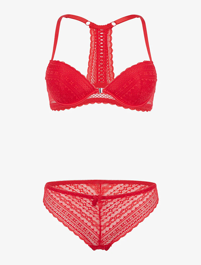Kantenset met racerback - rood