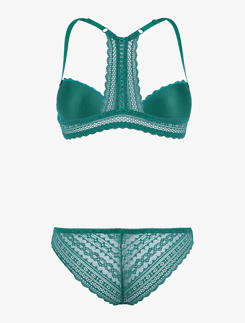 Kantenset met racerback - eendblauw - Image 2
