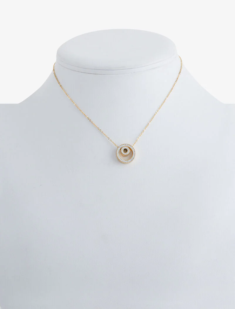 Ketting met in elkaar grijpende cirkels - goud