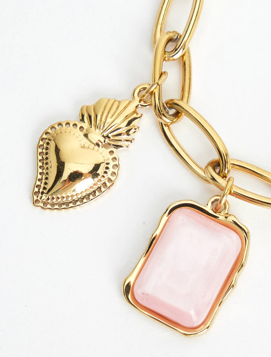 Kettingarmband met bedels - Roos - Image 3