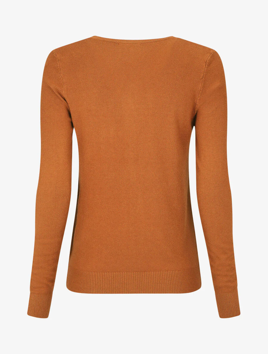 Klassiek vest met V-hals - Kameel - Image 2