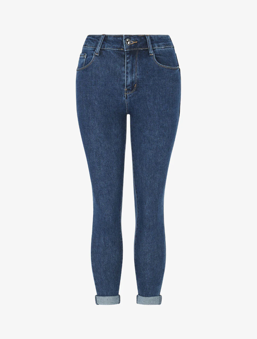 Klassieke 7/8 slim fit push-up jeans - blauw