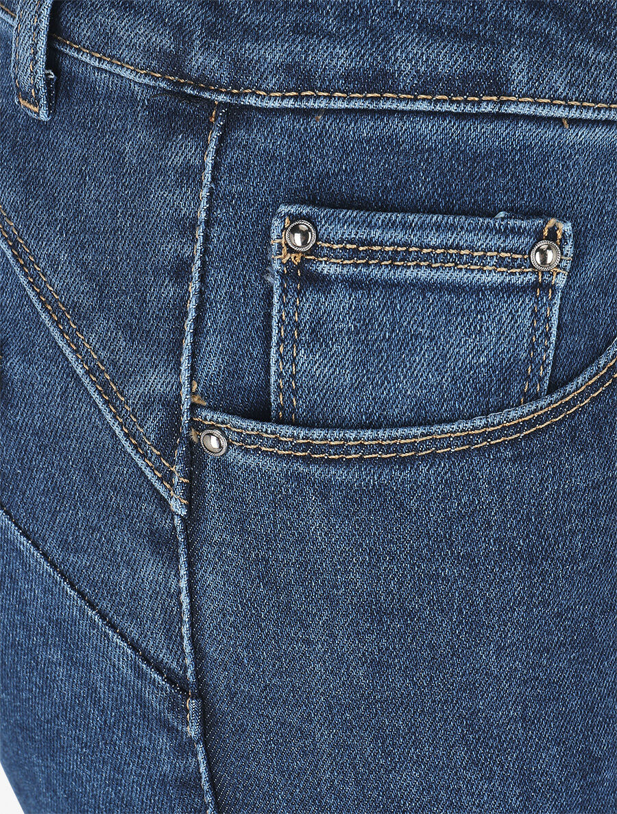 Klassieke 7/8 slim fit push-up jeans - blauw - Image 3