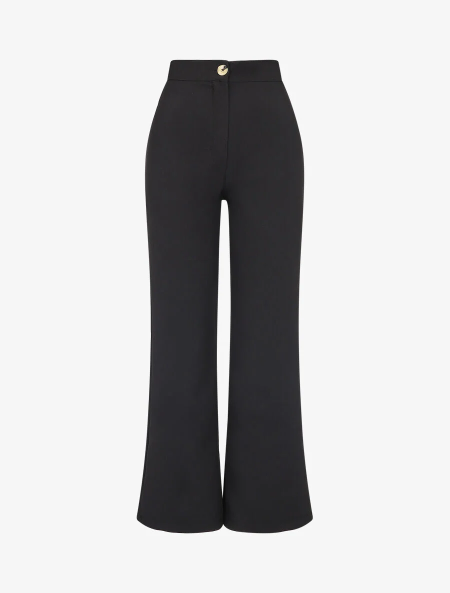 Klassieke broek met elastische tailleband - zwart