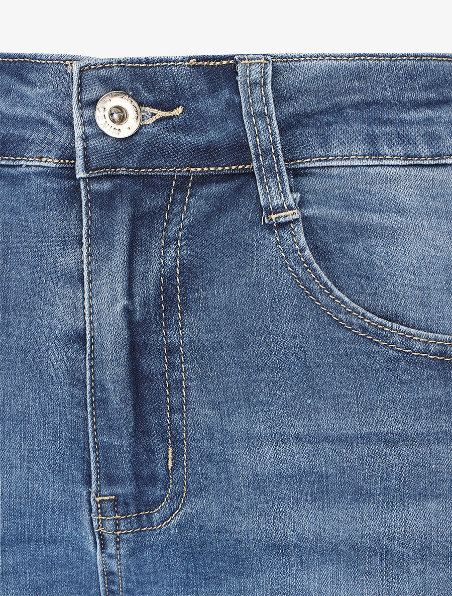 Klassieke push-up jeans met rechte pijpen - blauw - Image 3