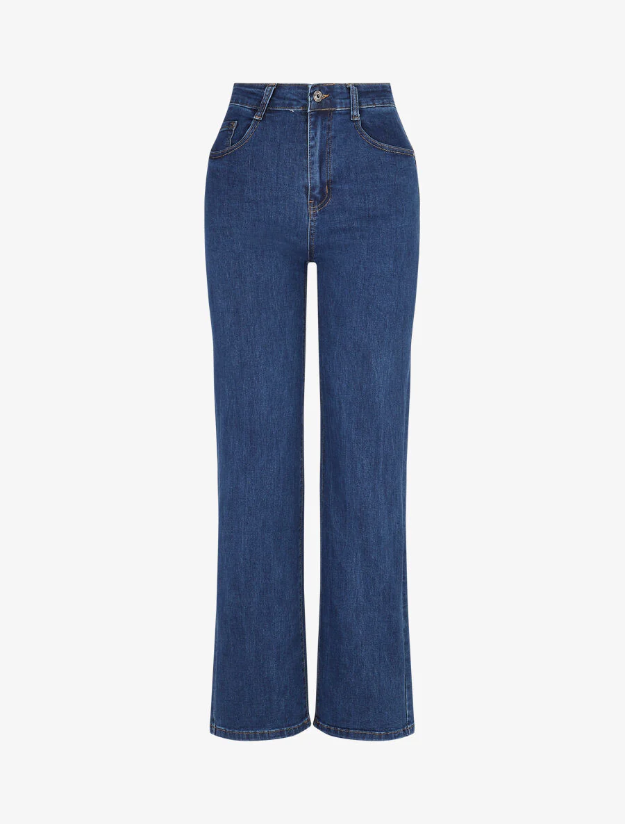 Klassieke recht gesneden push-up jeans - blauw