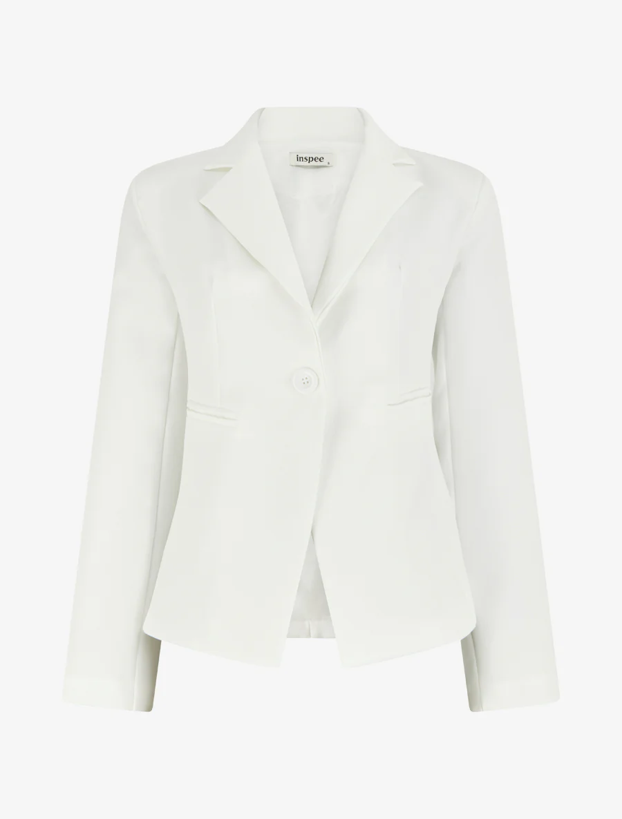 Klassieke rechte blazer - Wit