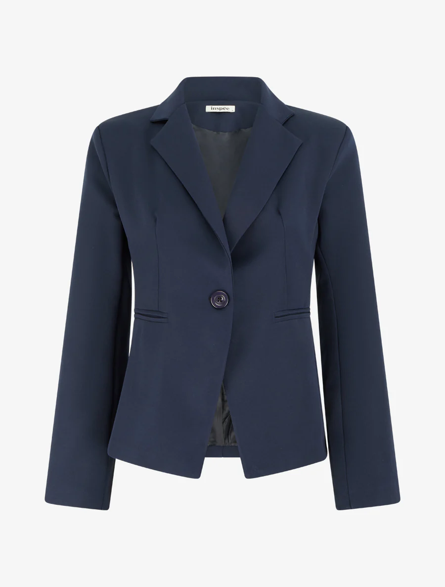 Klassieke rechte blazer - Marine
