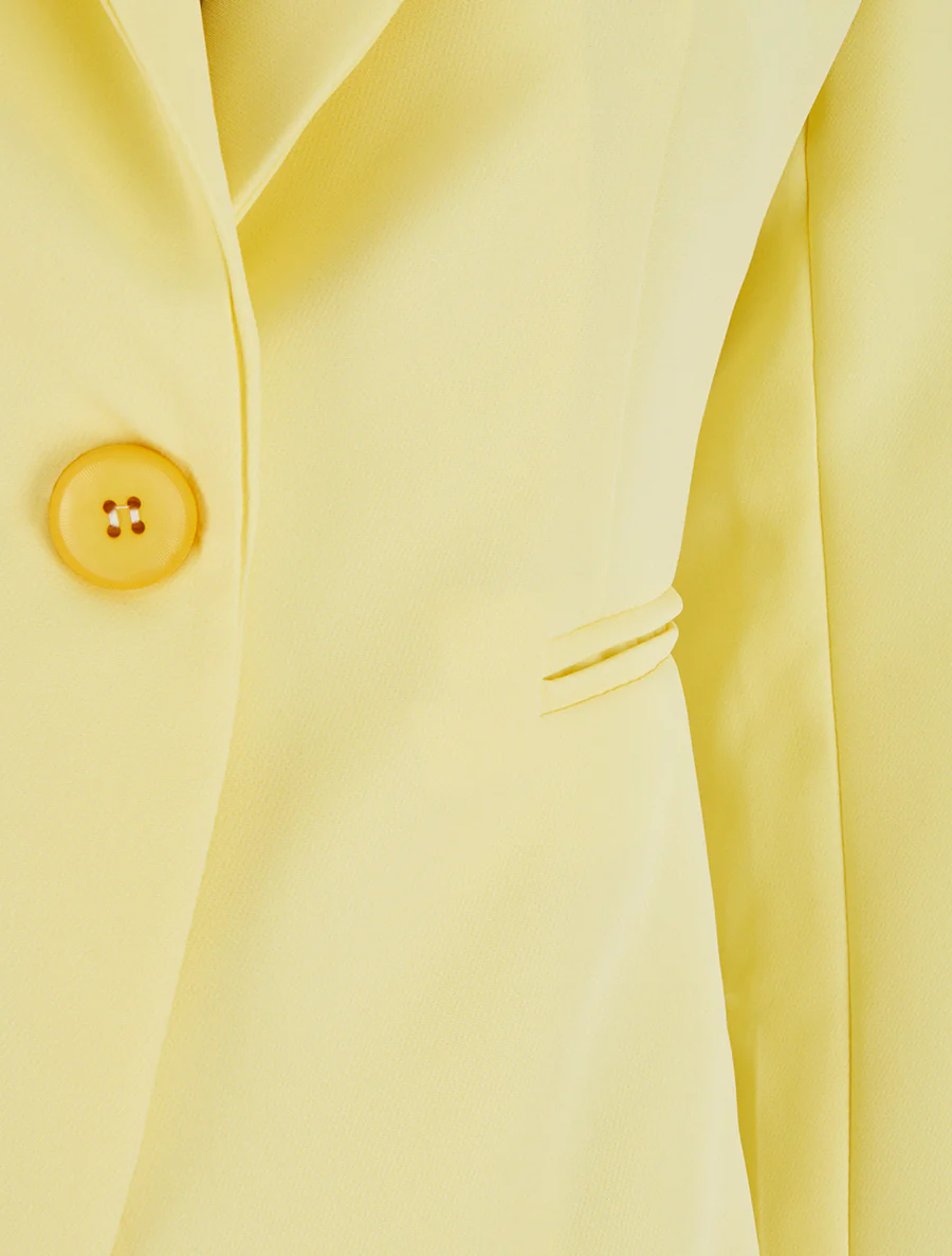 Klassieke rechte blazer - Geel - Image 3