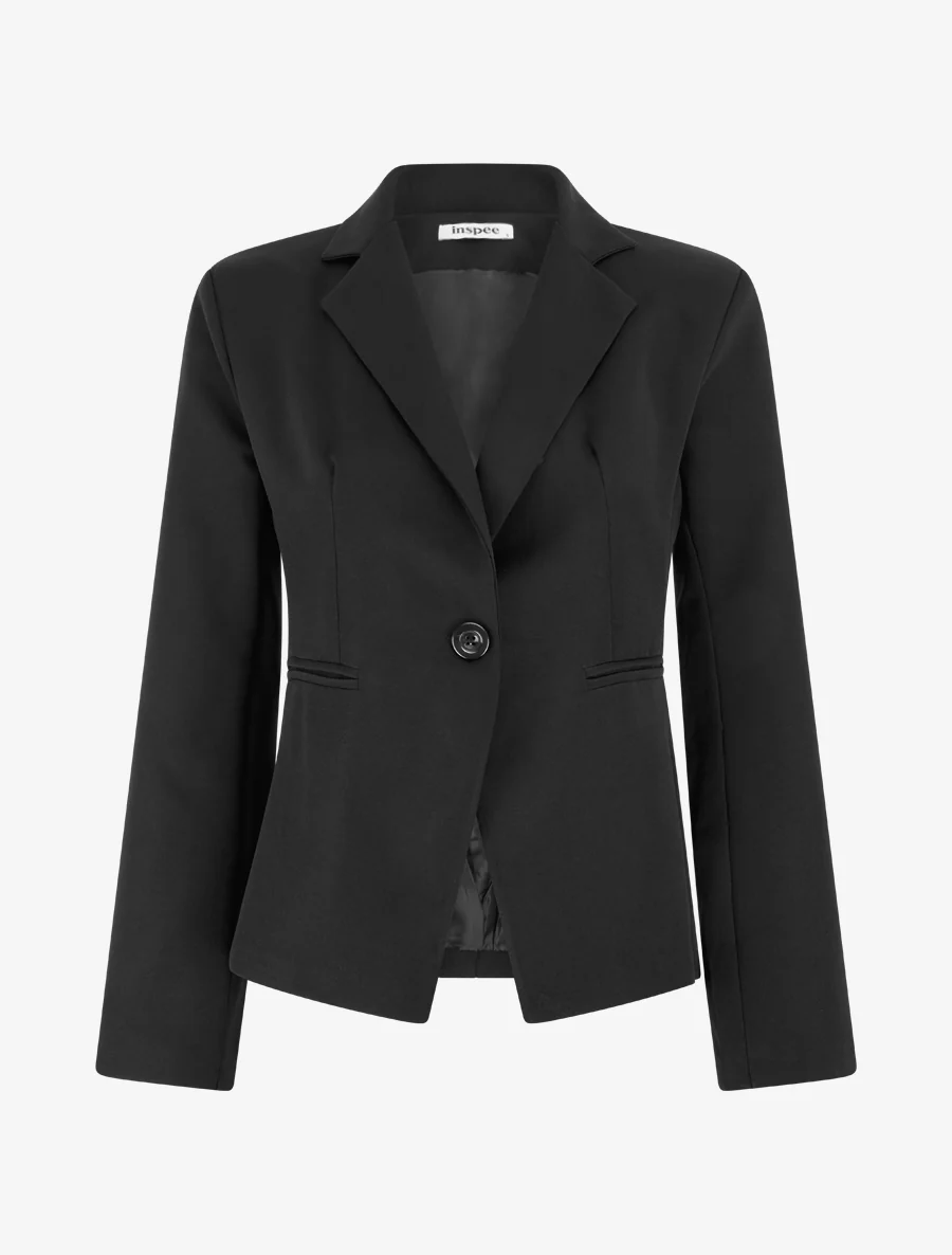 Klassieke rechte blazer - Zwart
