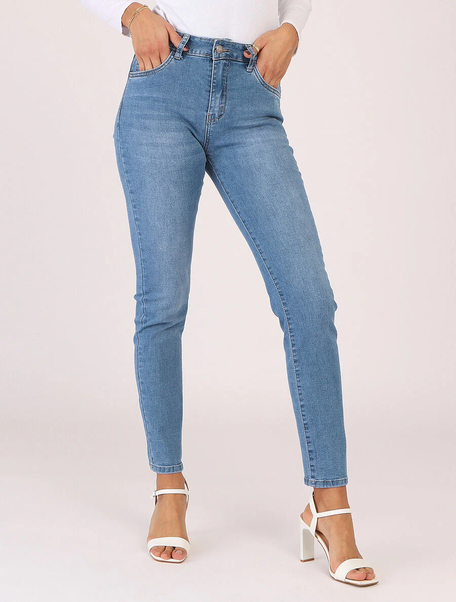 Klassieke rechte jeans - blauw - Image 4