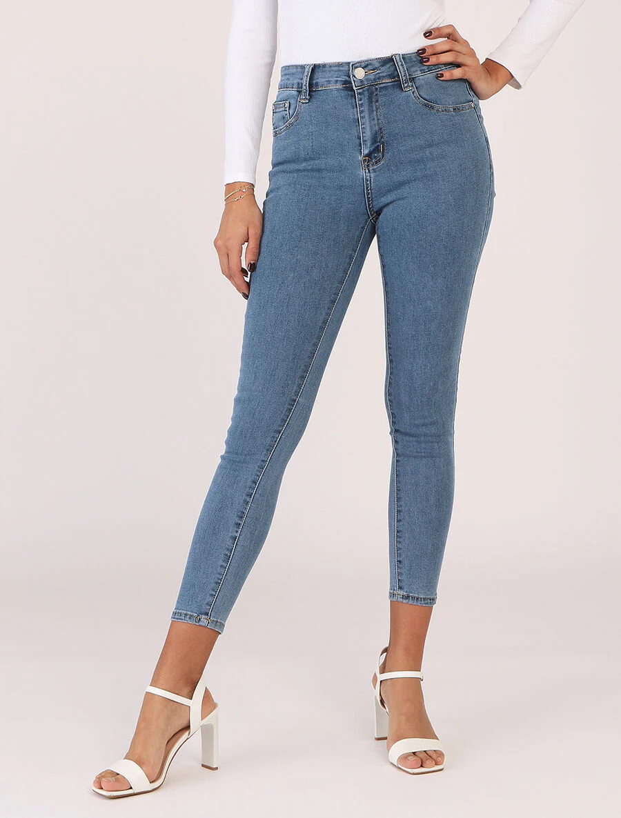 Klassieke skinny jeans - blauw - Image 4