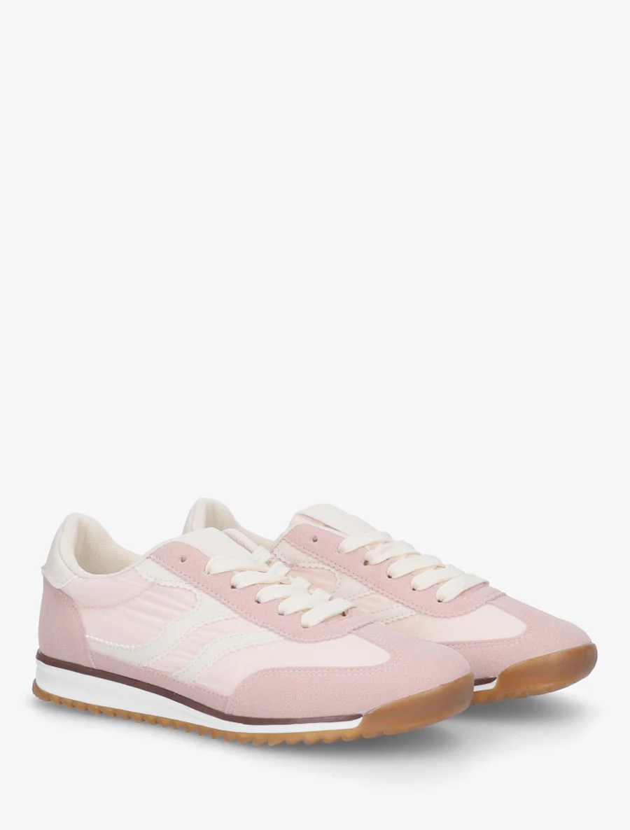 Klassieke sneakers met gekartelde strepen - Roos - Image 4