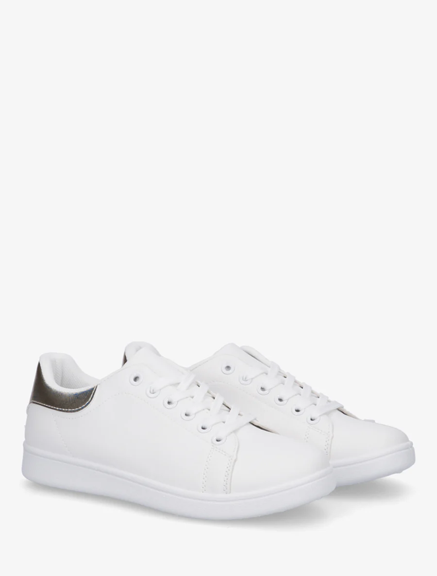 Klassieke sneakers van imitatieleer - Goud - Image 4
