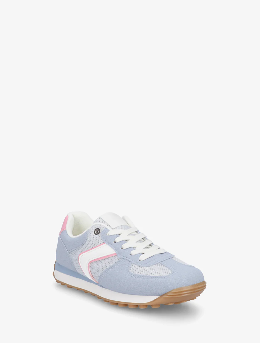 Klassieke sneakers van suède en stof - Lichtblauw - Image 2