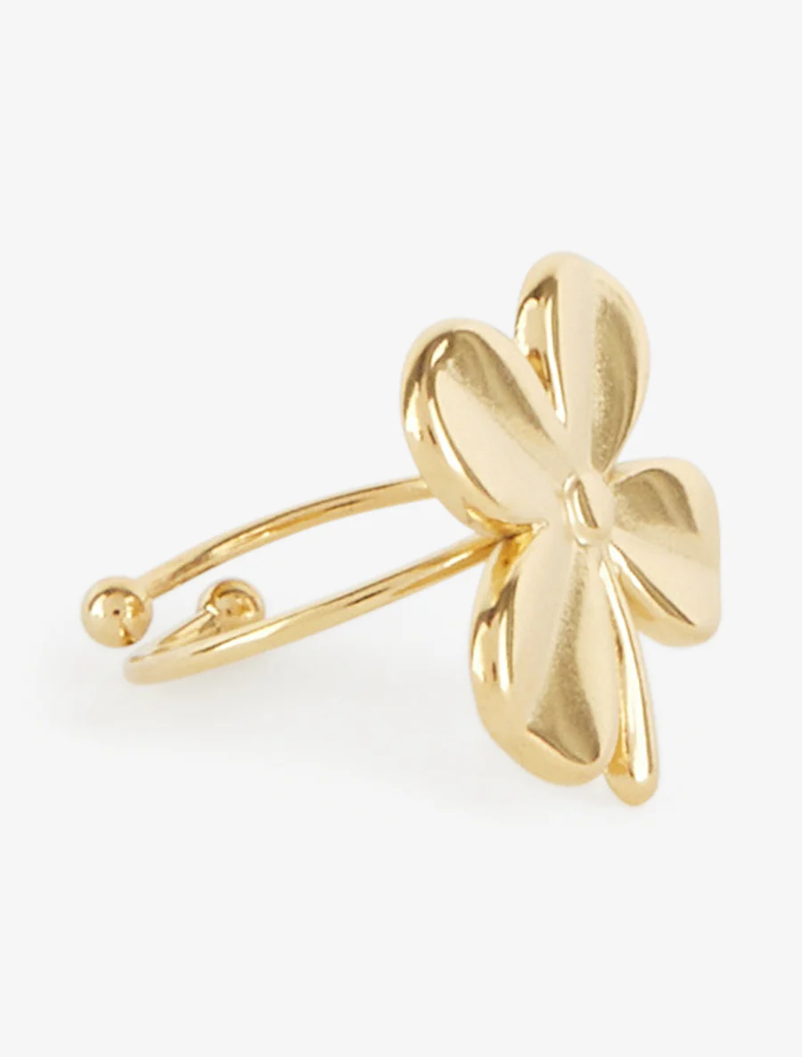 Klaverbladring met 4 bladeren - Goud - Image 2