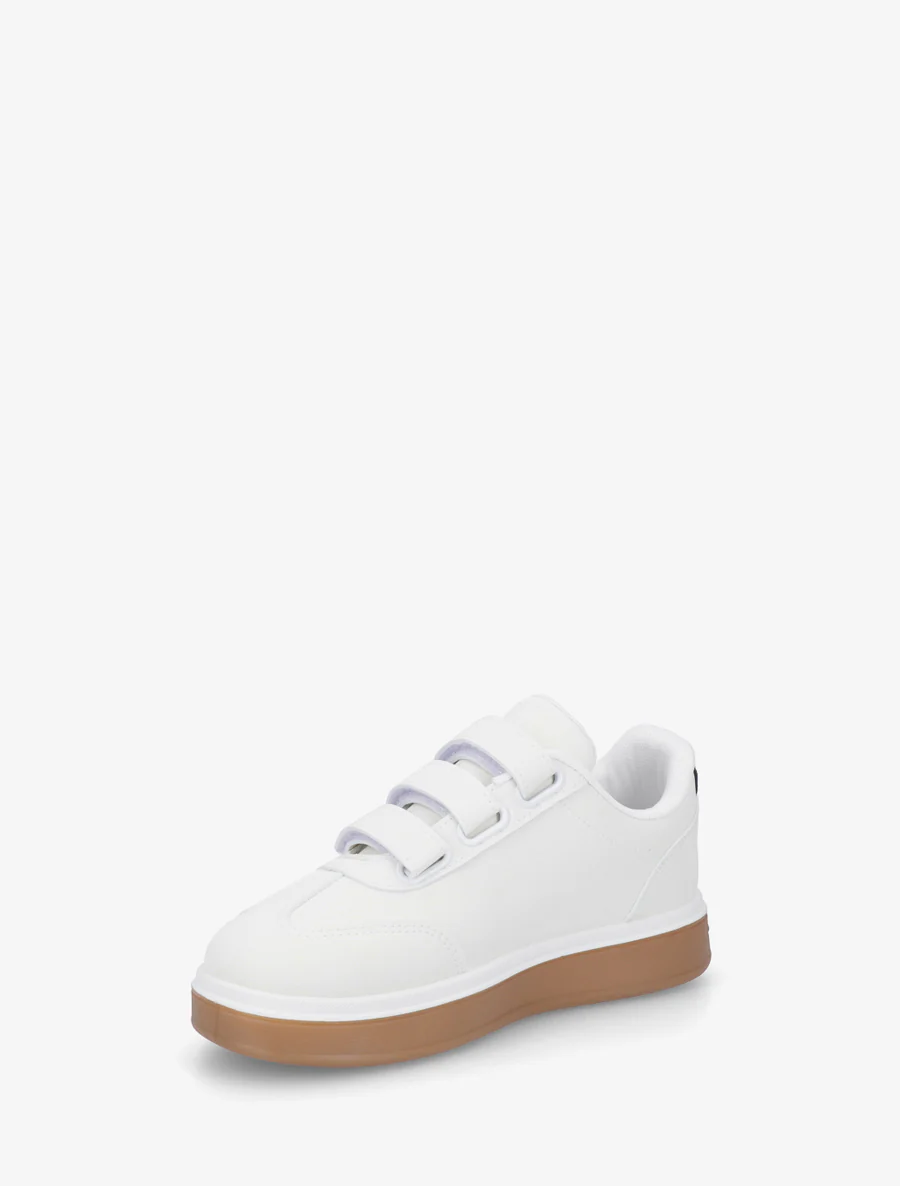 Klittenbandsneakers met rubberen zool - Wit - Image 3