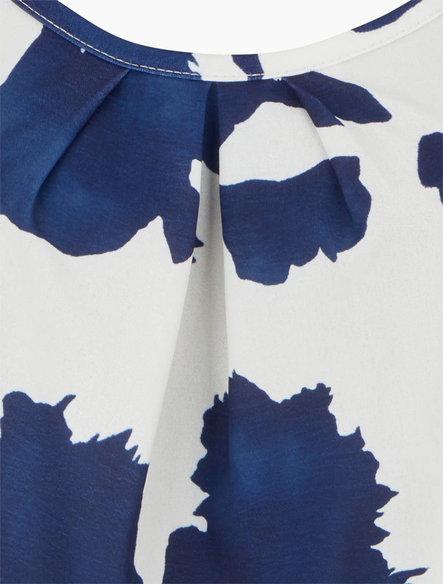 Koeienprint hemdje met metallic bandjes - Marine - Image 3