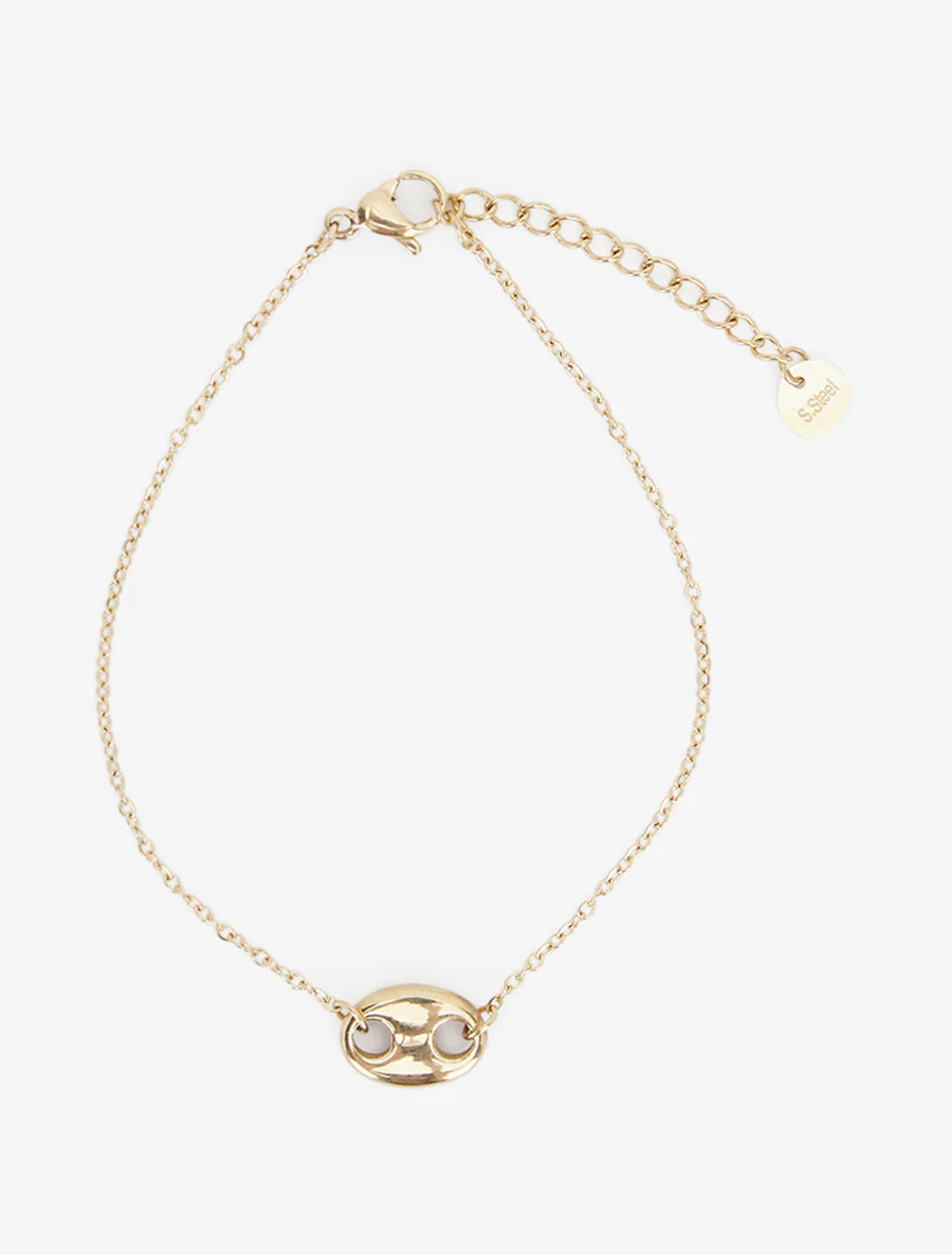 Koffieboon schakelarmband - Goud - Image 2