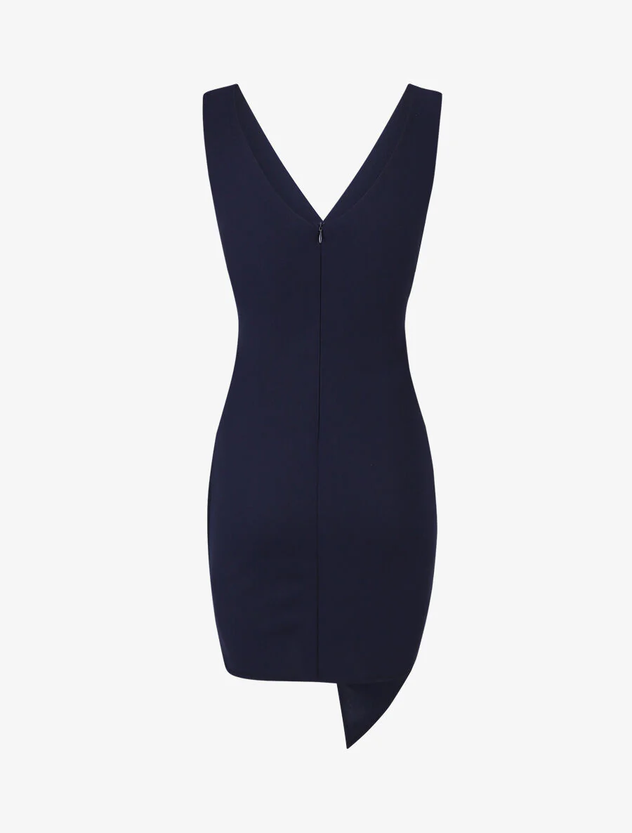 Kokerjurk met overslag - Marineblauw - Image 3