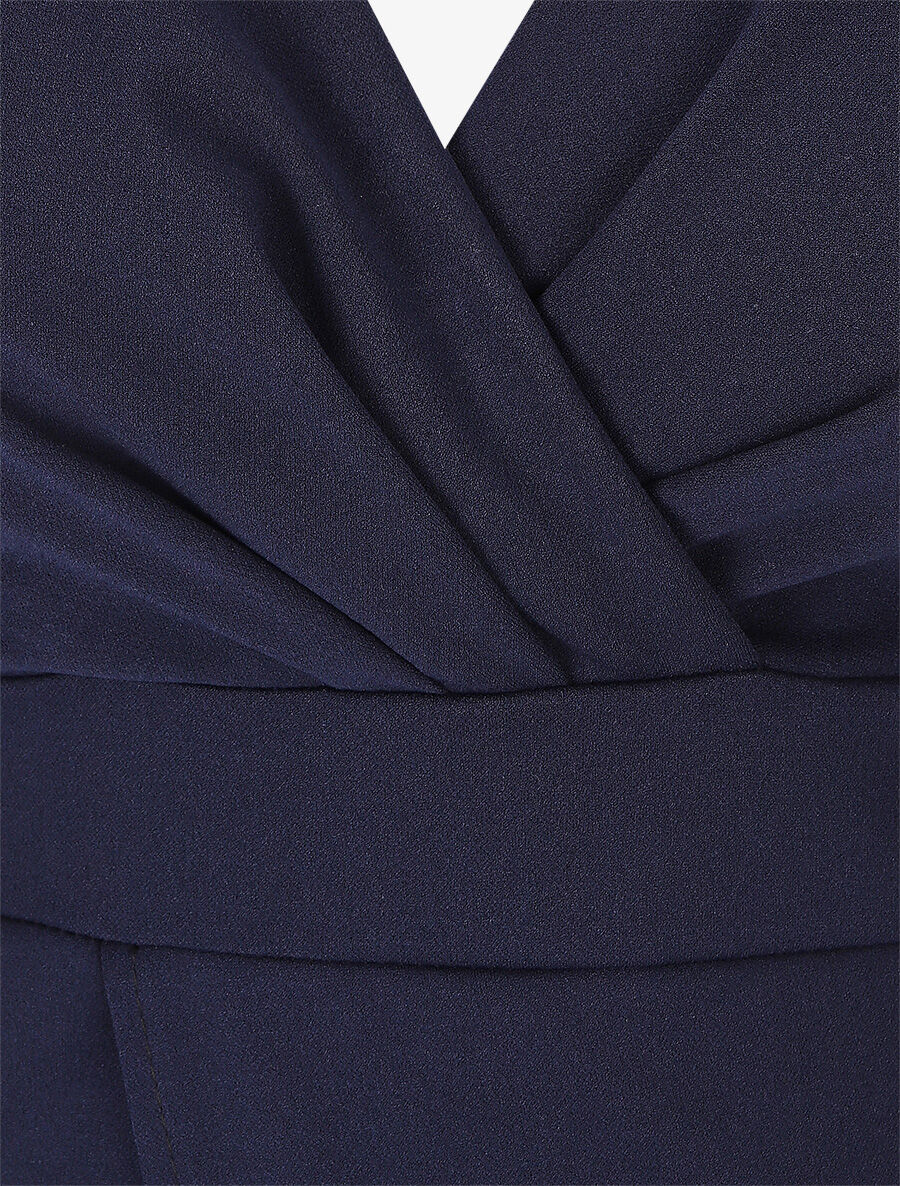 Kokerjurk met overslag - Marineblauw - Image 4