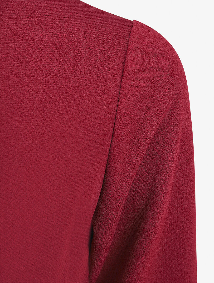 Kokerjurk met slanke taille - Bordeaux - Image 3