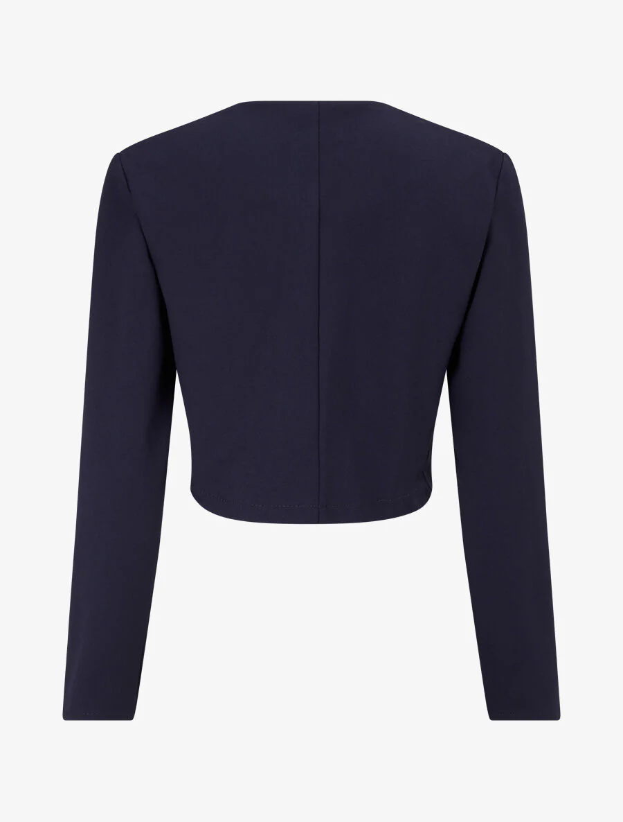 Kort jack met geborduurde inzet - Donkerblauw - Image 2