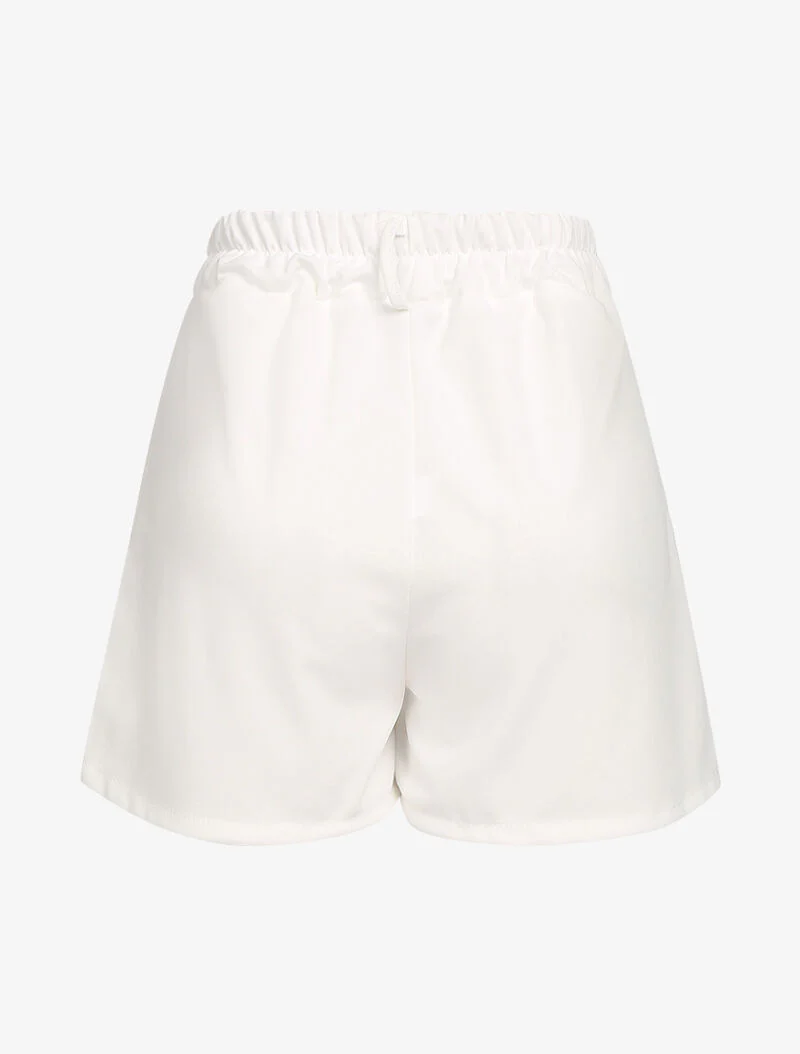 Korte broek met grote zakken aan de voorkant - wit - Image 2