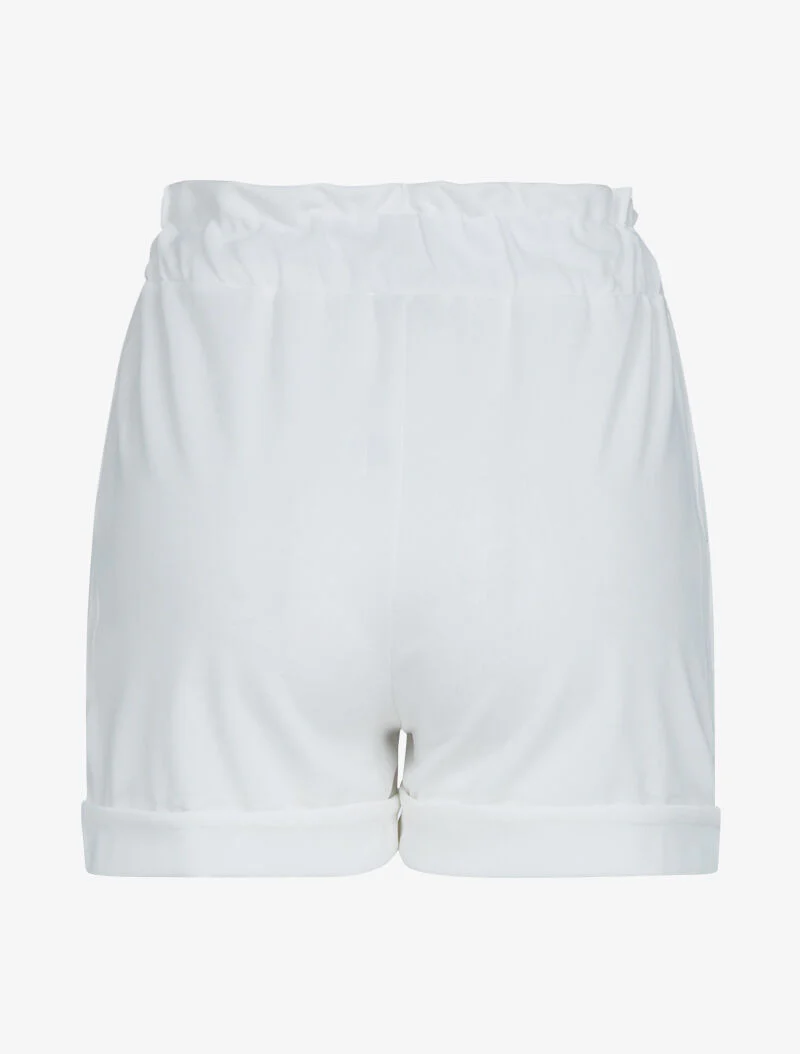 Korte broek met omgeslagen randen - ecru - Image 2