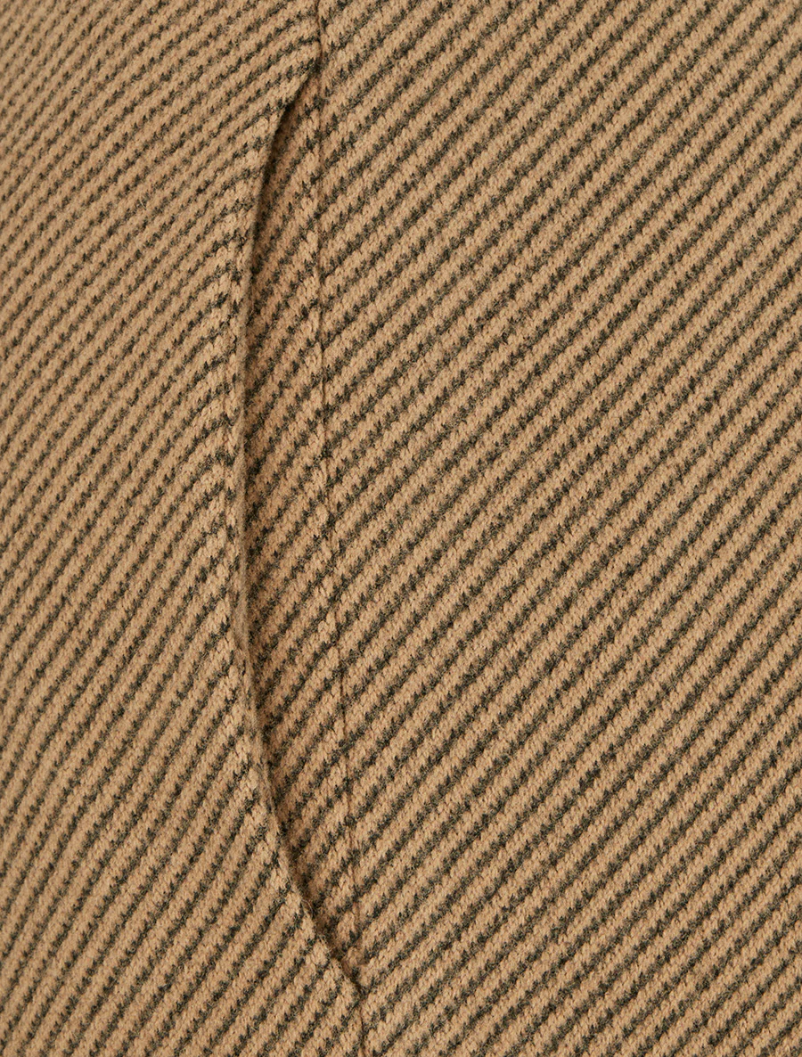 Korte broek met rechte zoom en riem - Bruin - Image 3