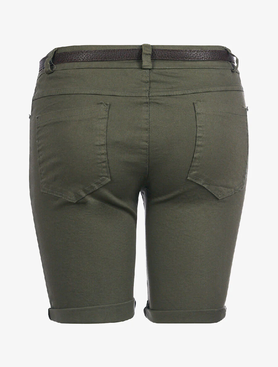 Gescheurde uni short - kaki - Image 2