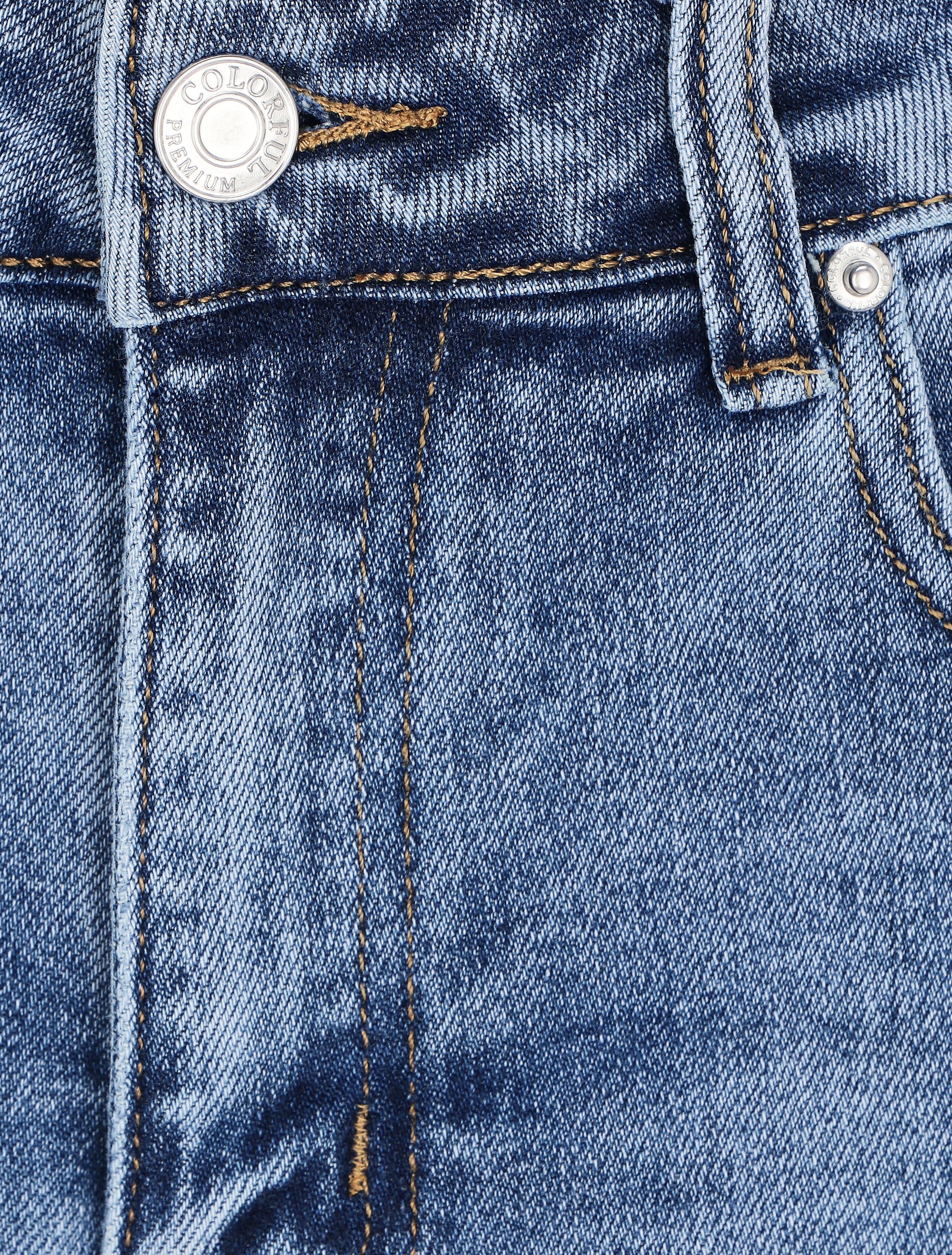 Korte jeans met scherpe zoom - Blauw - Image 3