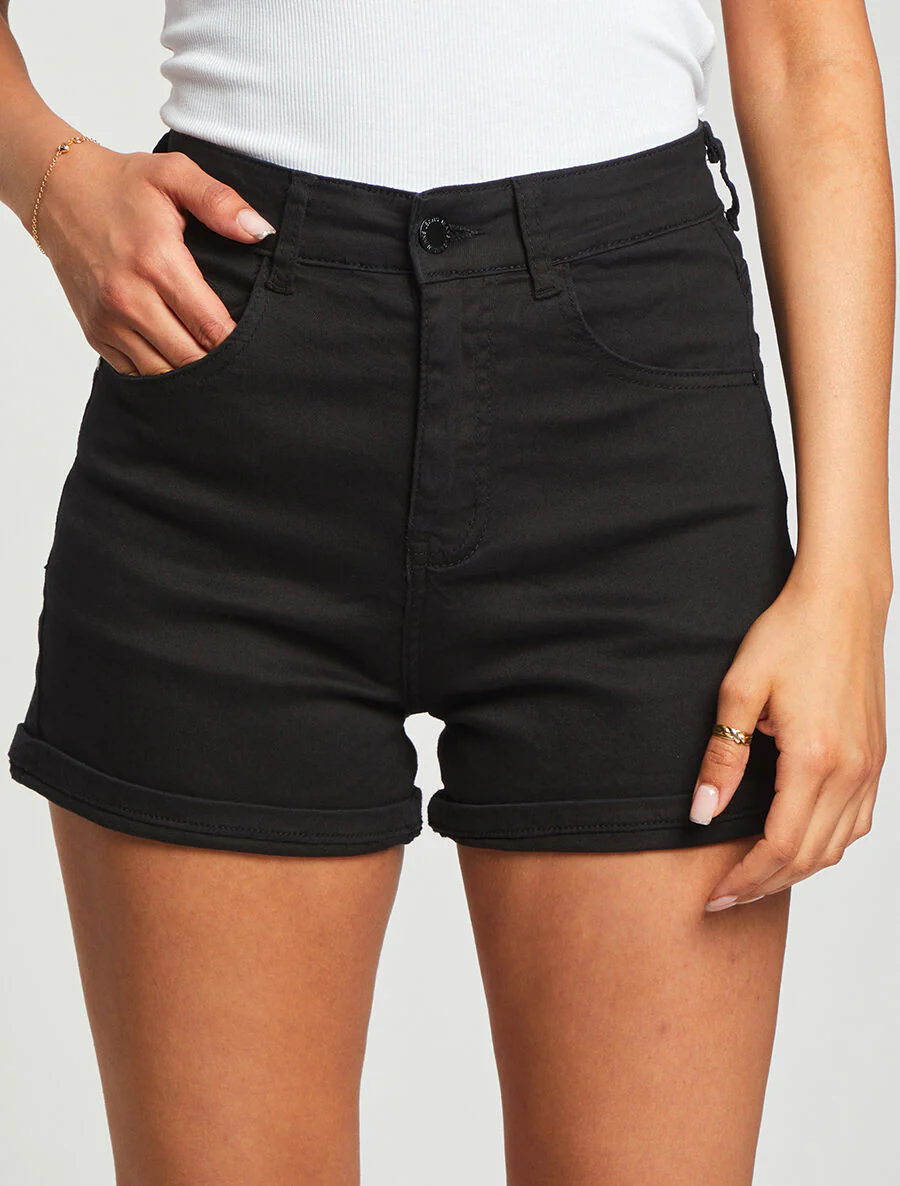 Korte jeans met zoom - Zwart - Image 4