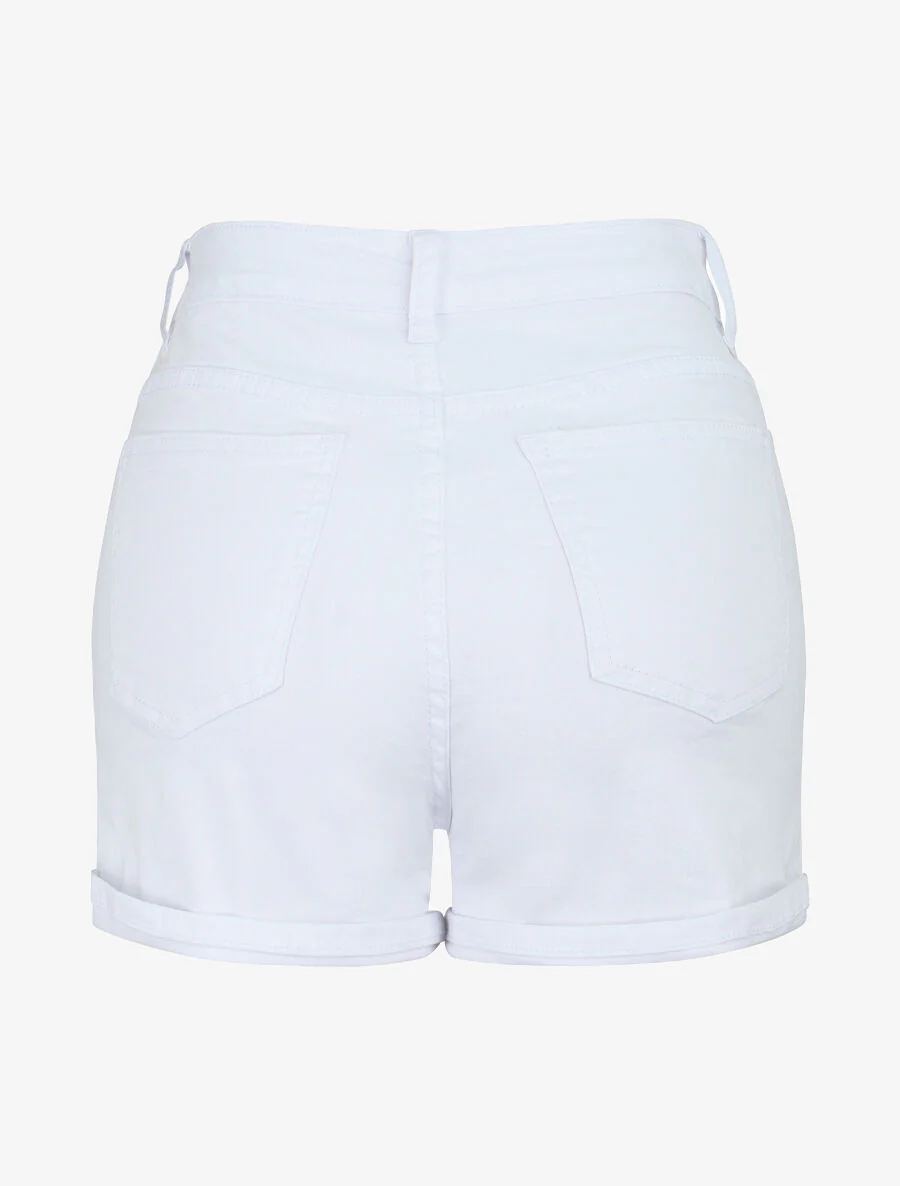 Korte jeans met zoom - Wit - Image 2